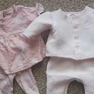 2 × Baby Girl Easter Clothes 0-3M